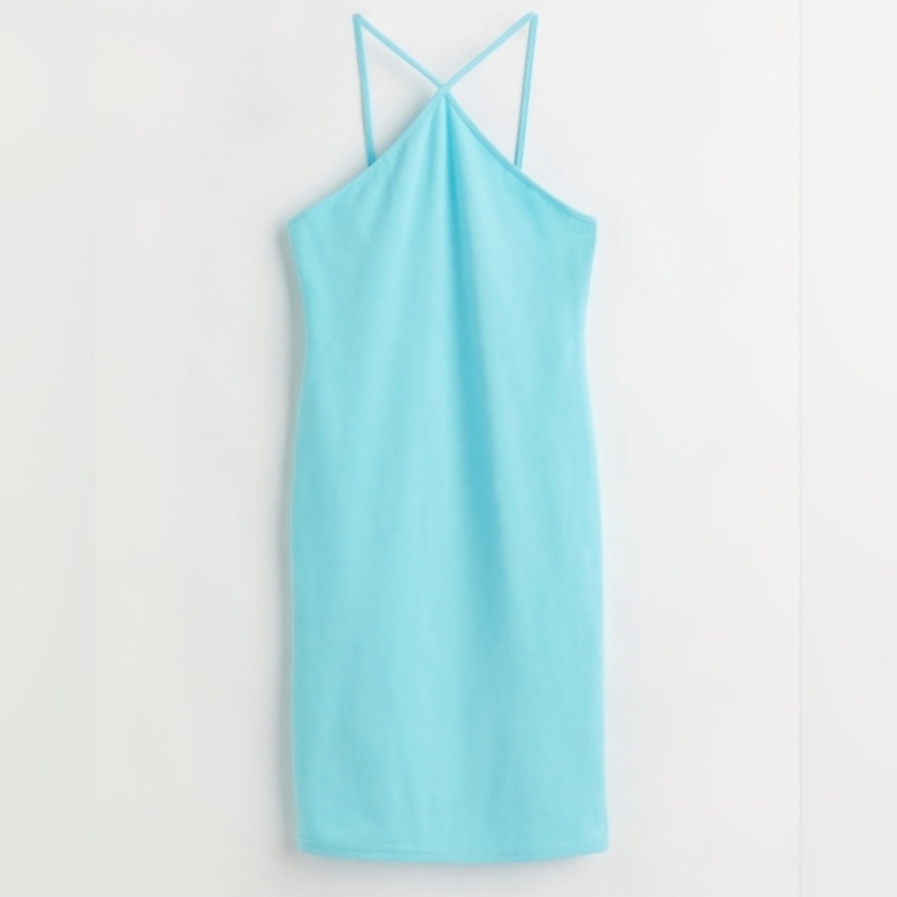 H&M Light Blue Backless Dress